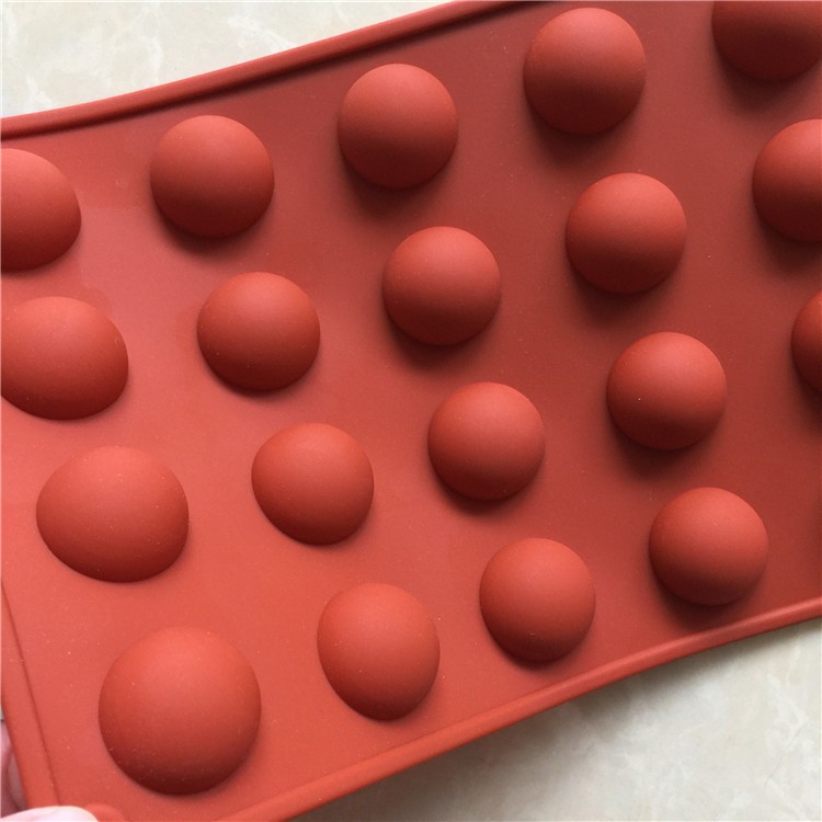 2×24 small semi-circular silicone chocolate mold resistant to high temperatures gallery