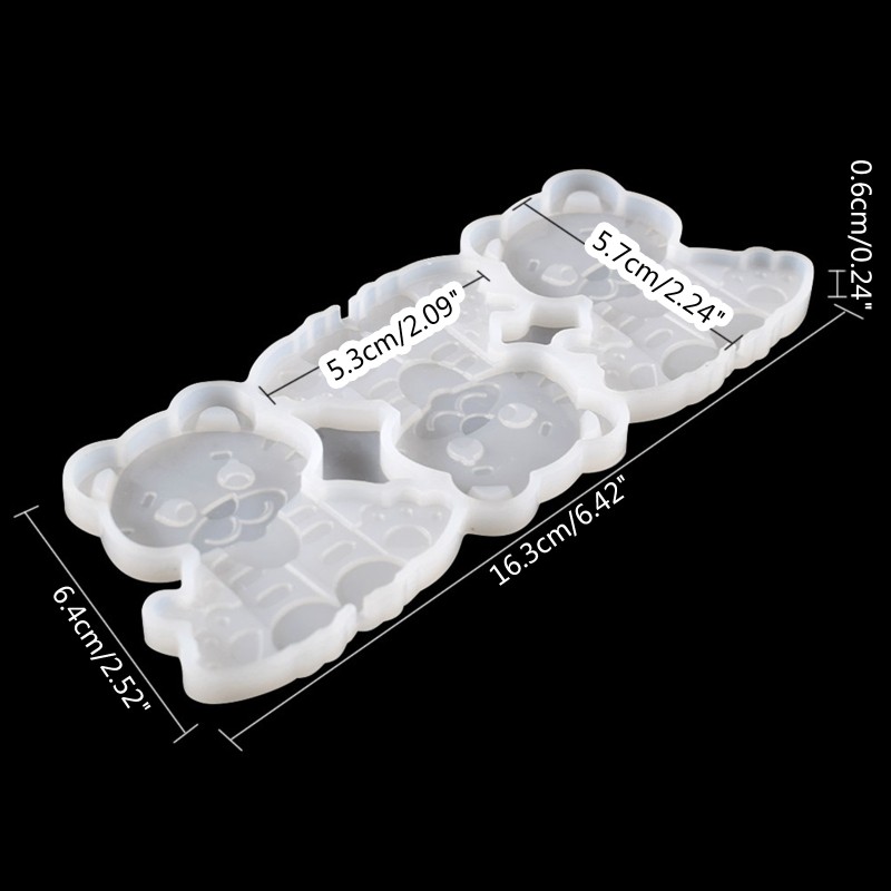 3 Cavities Tiger Shaped Silicone Lollipop Molds Chocolate Candy for Fondant gallery