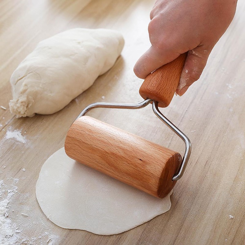 Hand Roller Wooden Rolling Pin,Dough for Pastry,Bakery,Pizza.Kitchen Tool NEW