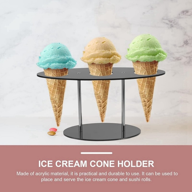 Acrylic Ice Cream Cone Holder, Charcuterie Food Cone Holder, Waffle Cone3092 gallery