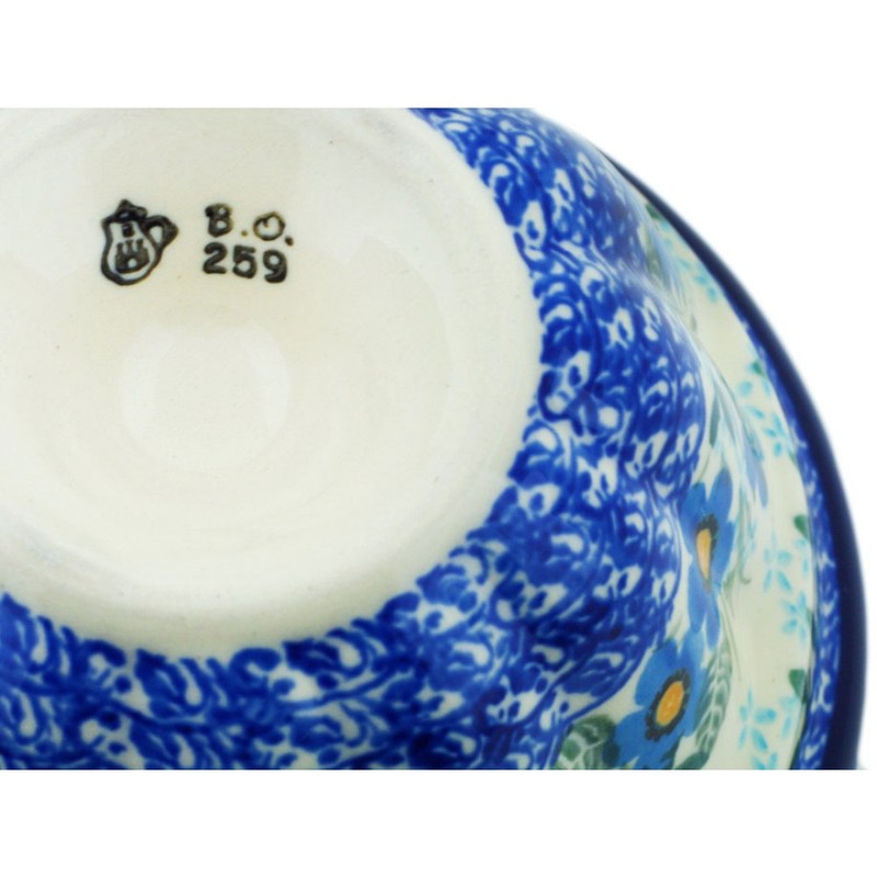 Polish Pottery Cake Mould 5-inch Blue Joy Handmade in Boleslawiec Poland gallery