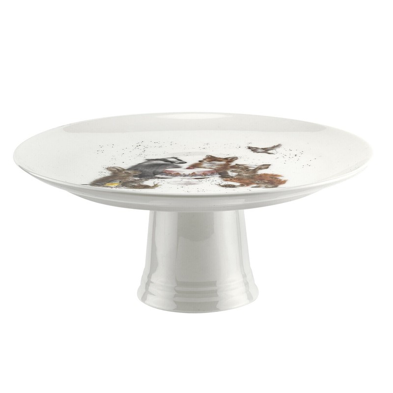 Royal Worcester Wrendale Designs Woodland Party Footed Cake Plate, 9.75 inches