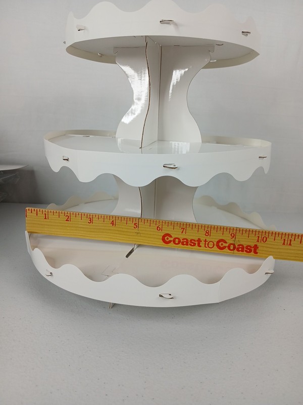 3-Tiered Cupcake Stand Tower White Party Display Pastry Holder #238A gallery