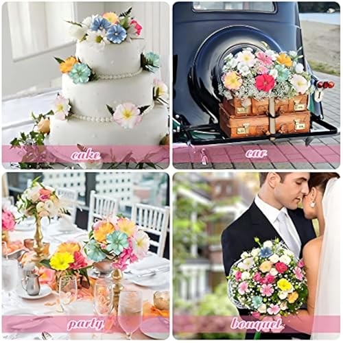 Pieces Mini Faux Flower Heads Cherry Blossom Flowers for 100 Mixed Colors gallery