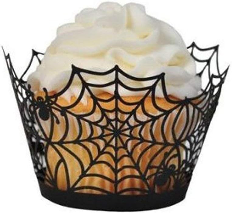 Halloween Cupcake Wrappers,Spider Web Cupcake Wrapper,Halloween Party