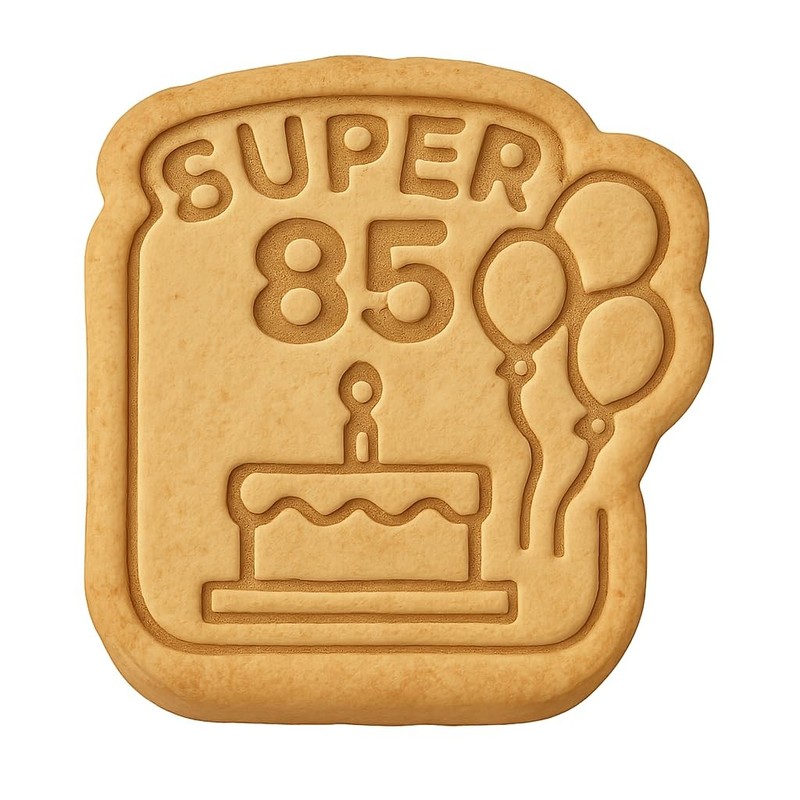 Leaping Super 85 Cookie Cutter & Stamp, Fondant & Clay – 4×4.1″