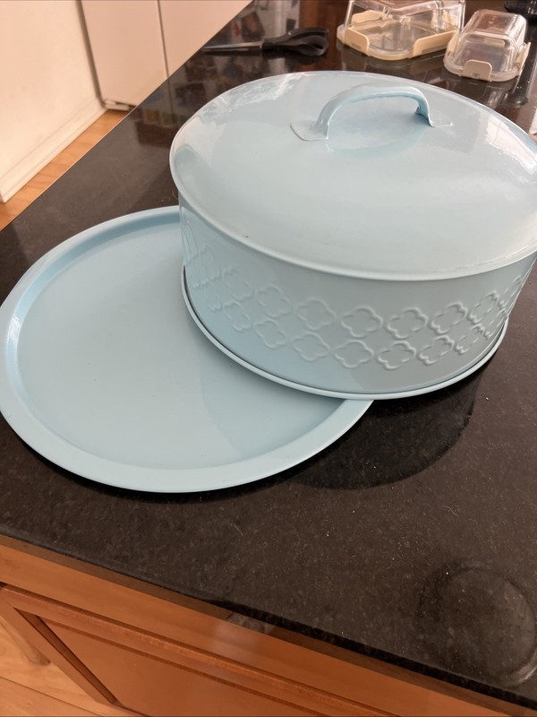 Light Blue Cake Tin Dome With Lid gallery