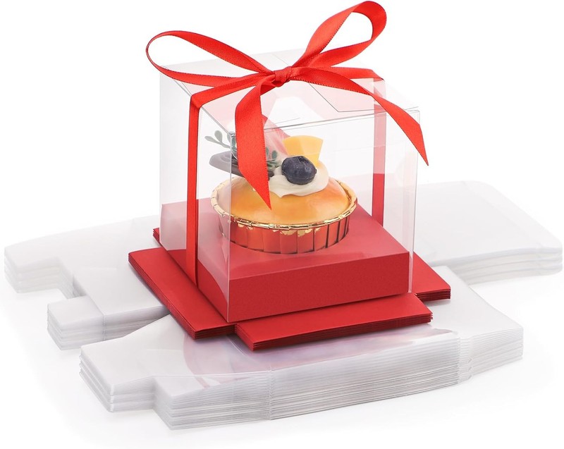 24pcs Clear Cupcake Wrappers with Inserts