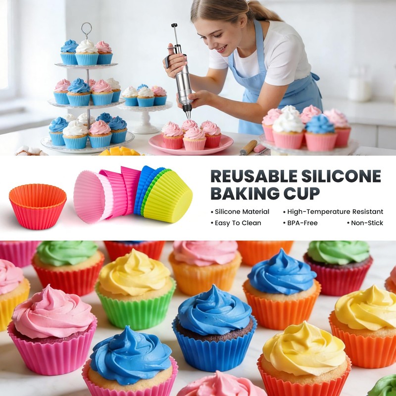 Dessert Decorating Syringe Set - Cupcake Icing Piping Kit, Cupcake Frosting F... gallery