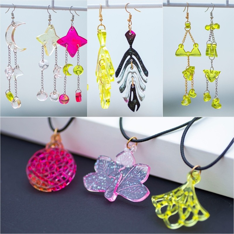 Versatile Silicone Earring Pendant Mold Ideal For Necklaces Bracelets And More gallery