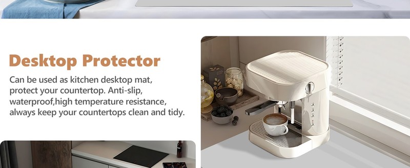 Thick Silicone Counter Mat Large 23.4"by15.6", Heat Resistant Mat for Kitchen gallery