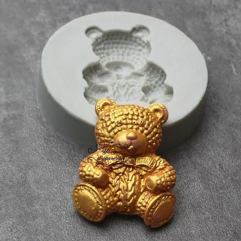 Bear Silicone Fondant Molds For Chocolate Candy Gum Paste Crafting Polymer Clay
