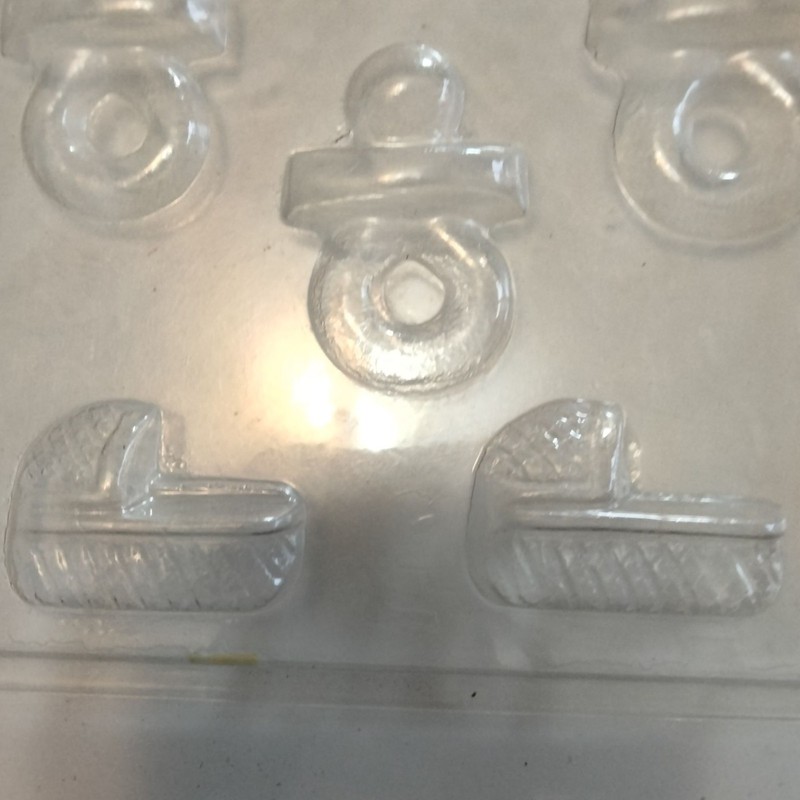Apollo Baby Shower Candy Mold 3162 chocolate pacifier booties bassinette gallery