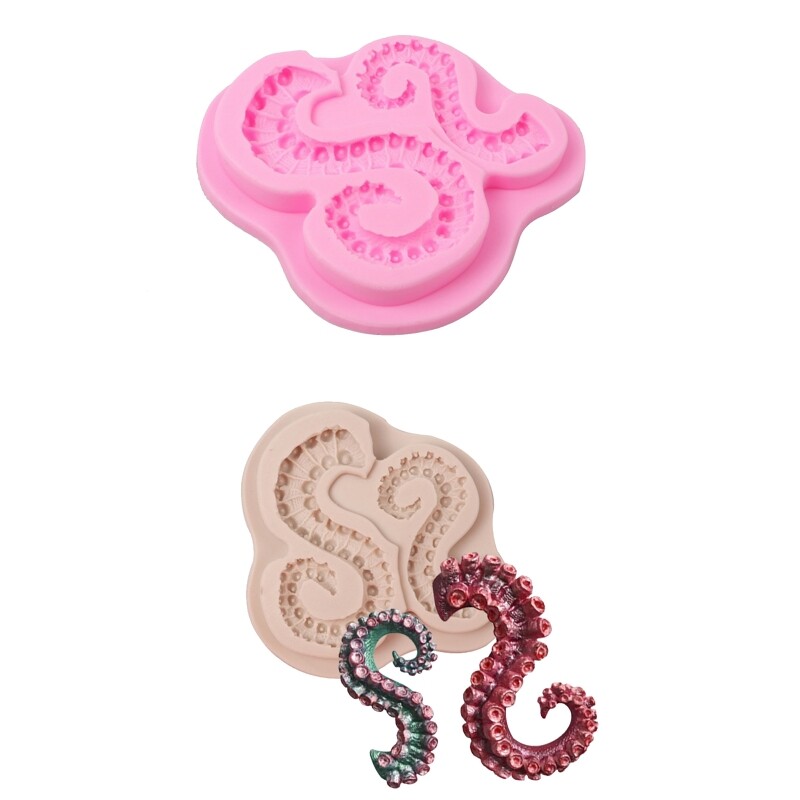 3D Octopus Tentacles Silicone Mold Sugarcraft Chocolate Mold Kitchen Baking Tool gallery