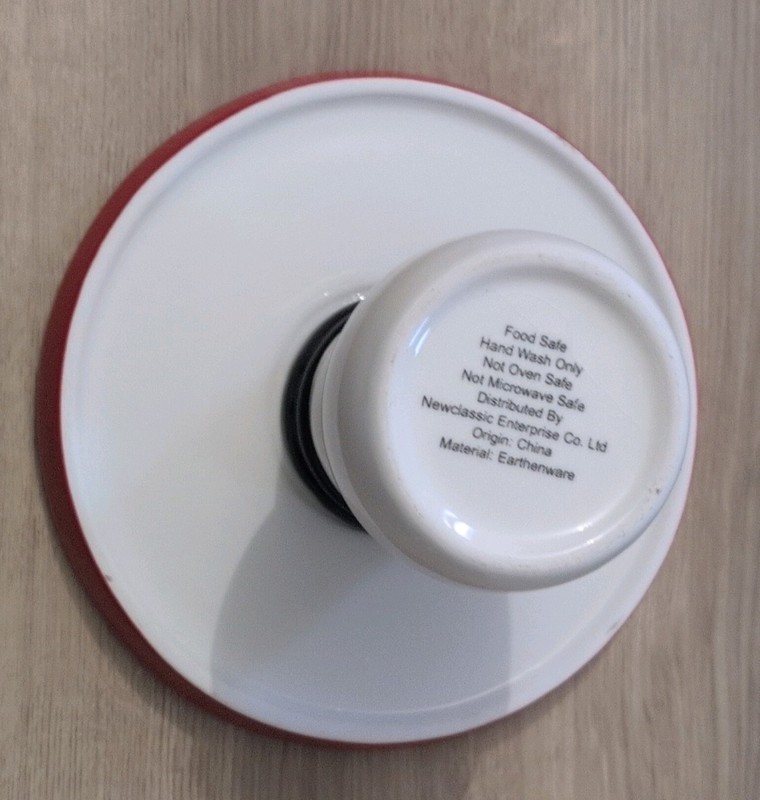 Newclassic Earthenware Snowman Cake Stand White Red Christmas Food Safe Round gallery