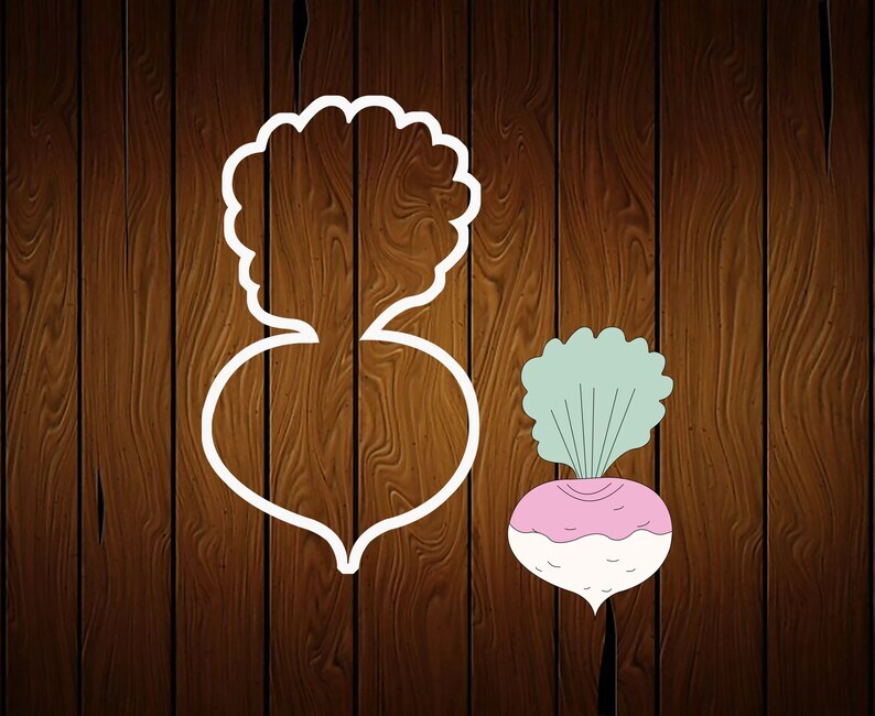 Turnip Vegetable Cookie Cutter – 3D Printed Food Safe PLA Plastic