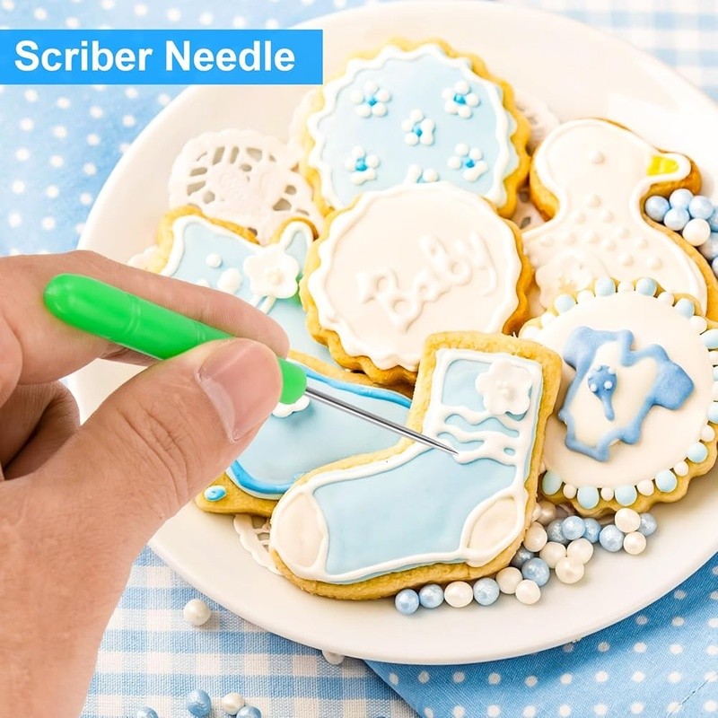 107 Pcs Disposable Piping Bags Pastry Decorating Set W/ Ties Clips Needle New gallery
