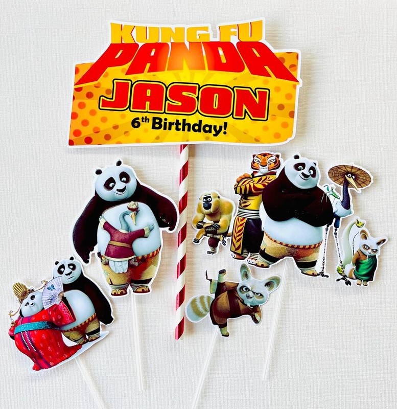 Personalized Kung Fu Panda Cake Topper