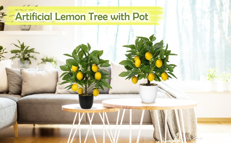 Artificial Potted Plants 16.1 inches Fake Oran Tree Artificial Citrus gallery