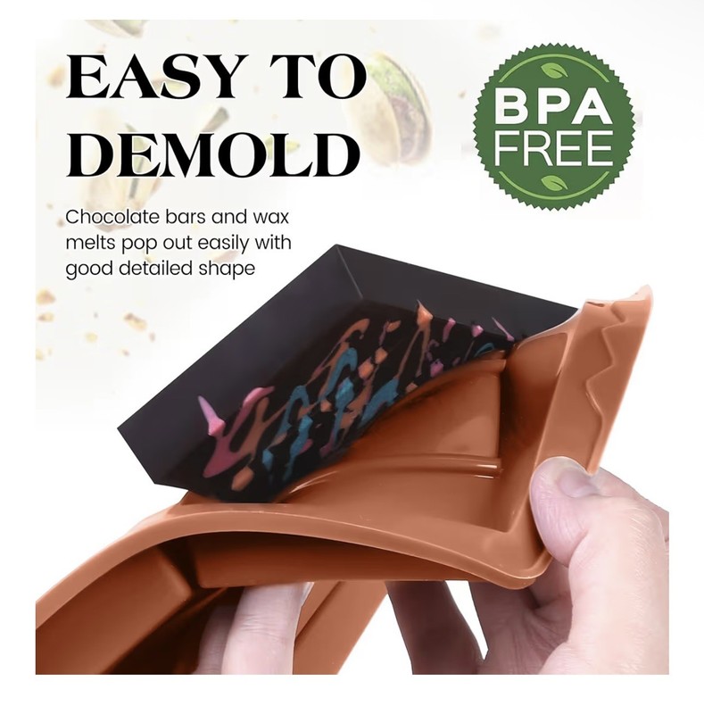 Chocolate Bar Molds 2 Pack Silicone, 100 Bags, 1 Scrapper gallery