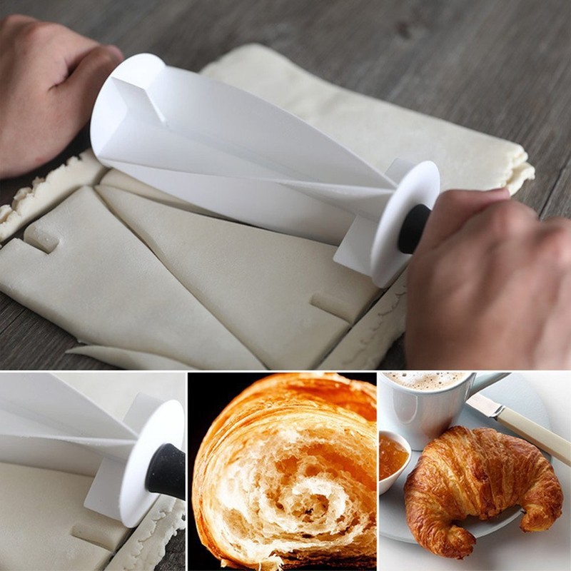 Food Grade Plastic Croissant Cutter Roller for Rolling Dough and Making Pastries gallery