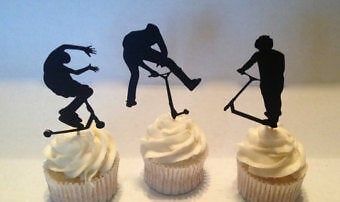 Extreme Scooter Cupcake Toppers