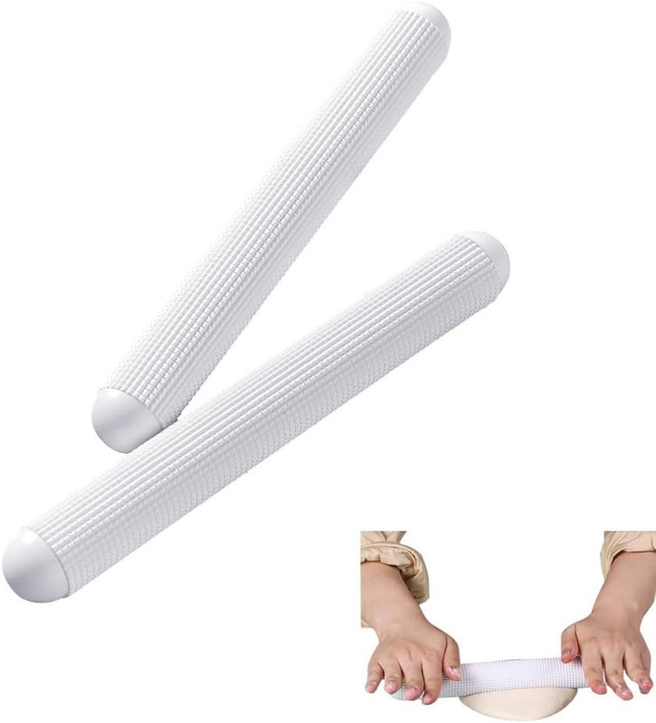 2 Pack Plastic Rolling Pin Dough Roller Non Stick Textured Baking Pastry Pizza