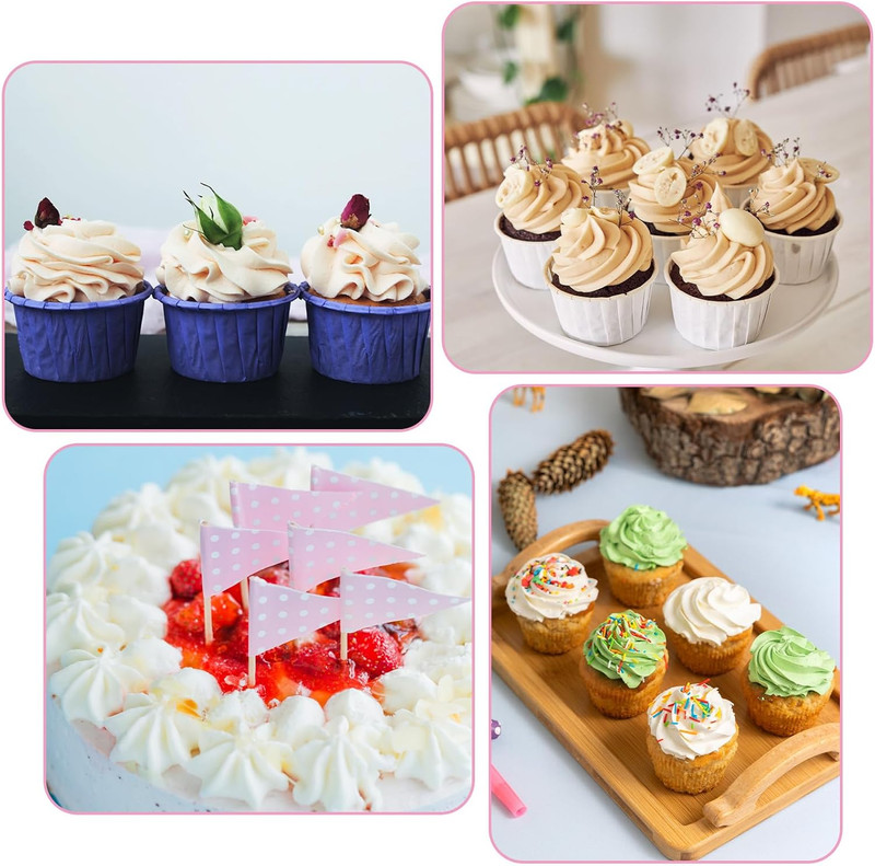 5 Pack Large Star Piping Tips Large Icing Tips for Cakes 9FT 1C 1E 1M 4B Stainle gallery