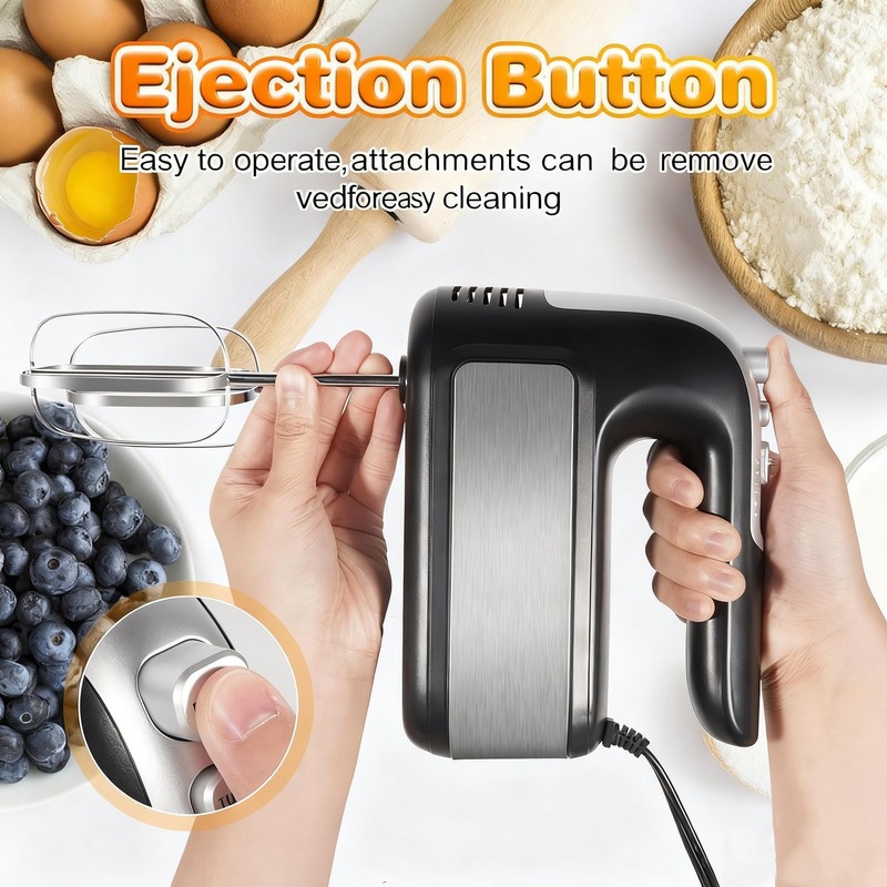 5-Speed 400W Hand Mixer Electric Handheld - Ultra-Powerful Handheld Mixer wit... gallery
