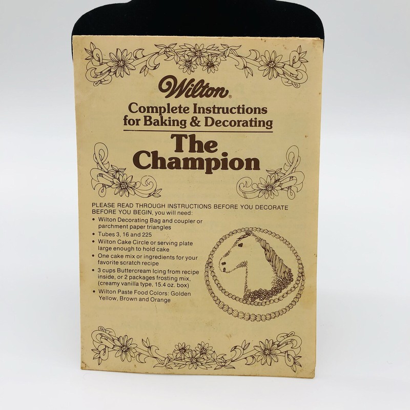 Wilton Cake Pan The Champion Horse Complete Instructions Baking Decorating 1976 gallery