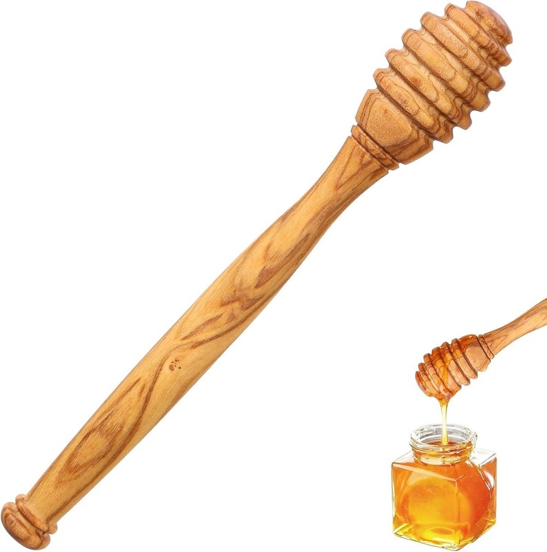 6.3 Inch Honey Dipper Stick, Olive Wooden Honey Spoon, Wooden Stick for Jars,…
