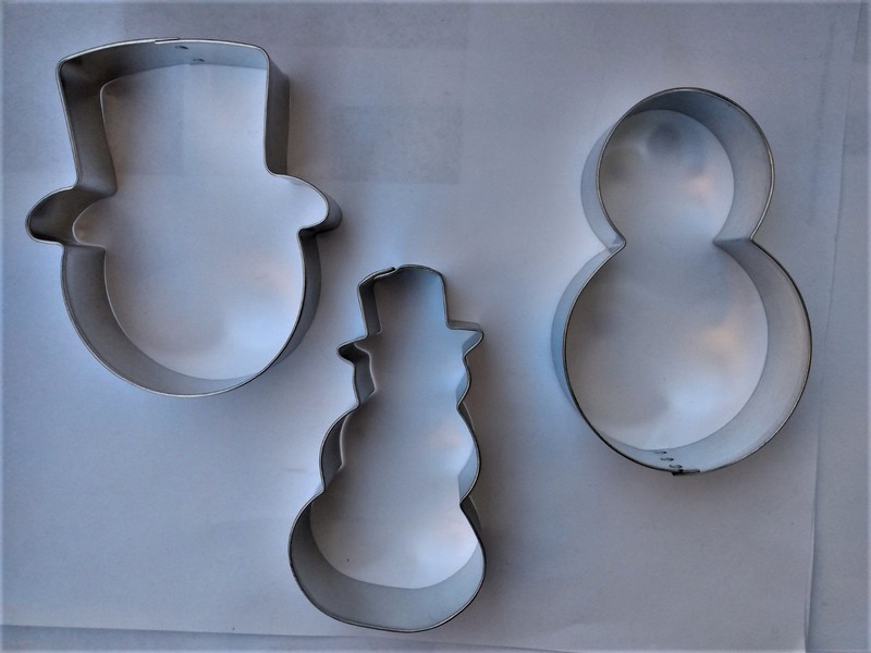 Snowman Cookie Cutter 3 pc Set Snowman Face Frosty Holiday Cookies