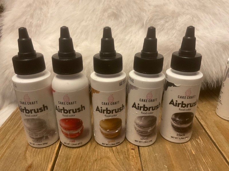 lot of 5 Cake Craft Airbrush Food Color Liquid for Decorating Cakes*plz read
