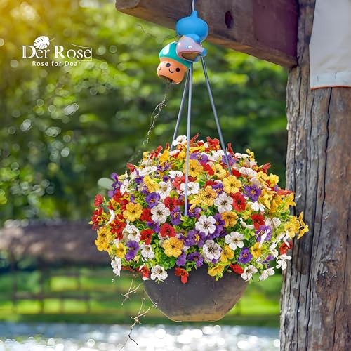 Bundles Artificial Daisy Fake Flowers for Outdoors, UV 12 Multi-color a gallery