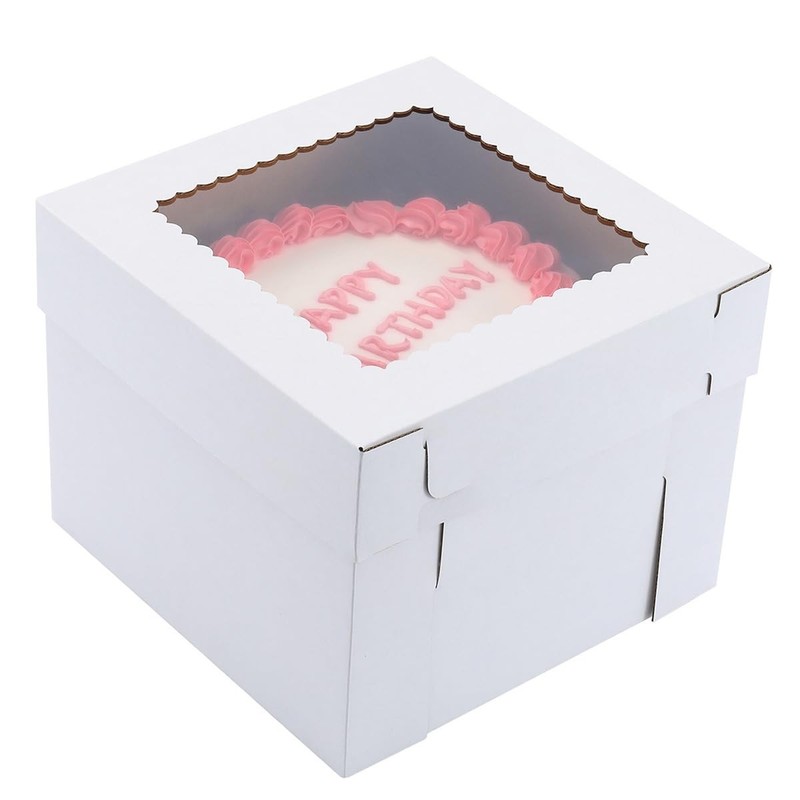 Huoshange Tall Cake Boxes for Tier Cakes 16x16x14 Inch 3Pack Wedding Cake Bo…