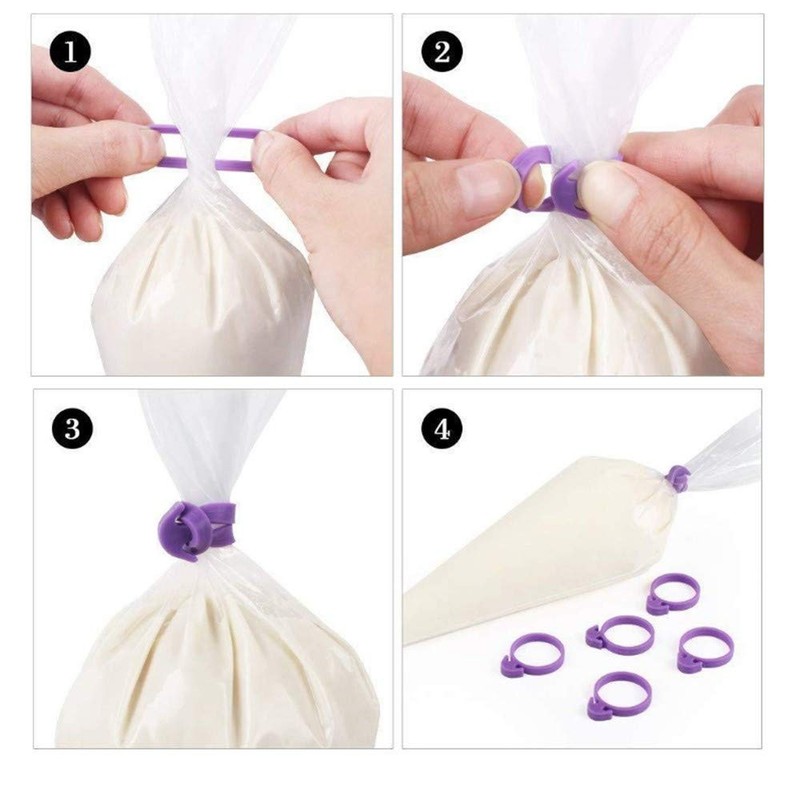 Pastry Piping Bags Set 28 PCS 10 Reusable 18 Inch Silicone Bags Blue gallery