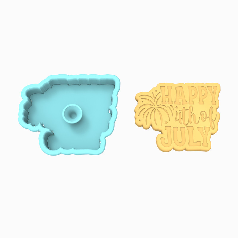 Happy 4th of July Cookie Cutter & Stamp | USA Fourth of July America Independen gallery