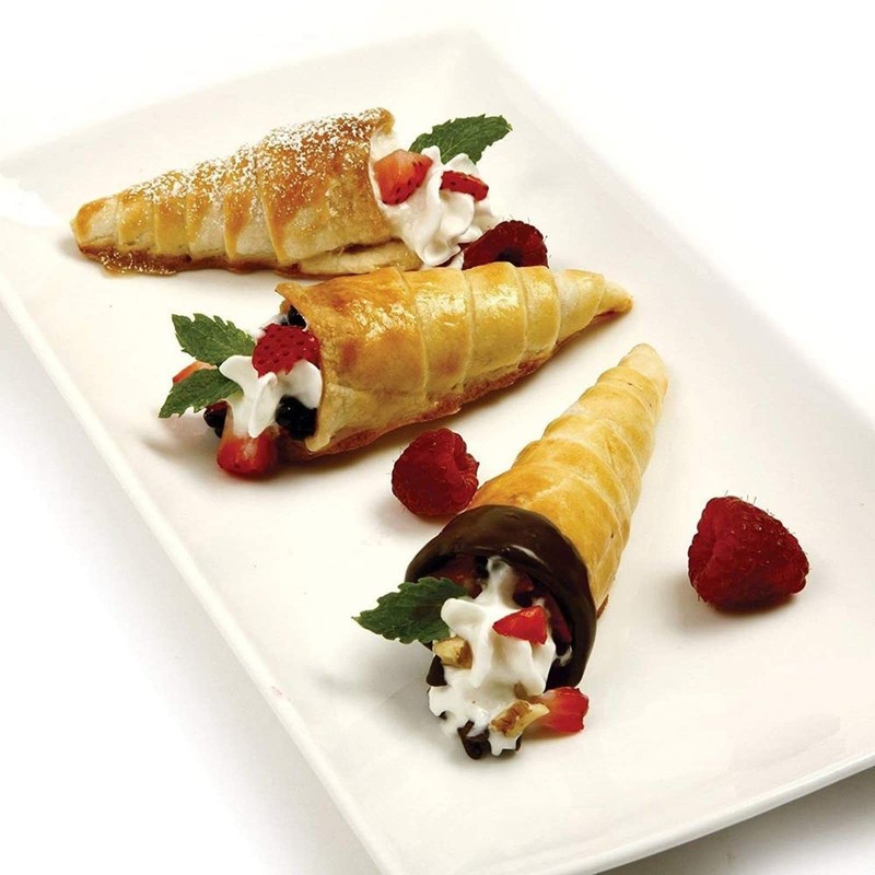 10 PCS 5-Inch Large Pastry Cream Horn Molds Stainless Steel Cannoli Tubes gallery