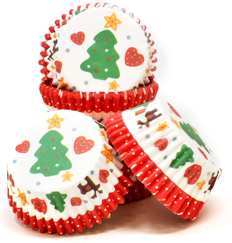 Gift Boutique 500 Pieces Christmas Cupcake Liners Muffin Colorful Paper Disposab gallery