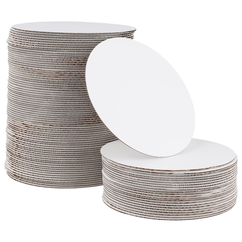 100 Pack 6 Inch White Round Cake Boards Circles Base Desserts Pastries Birthday