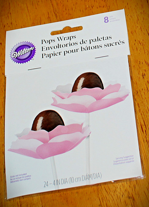Wilton ~ POPS WRAPS – 8 PC #2113-1102 – Pink Flower-Like Petal – Food Safe Paper