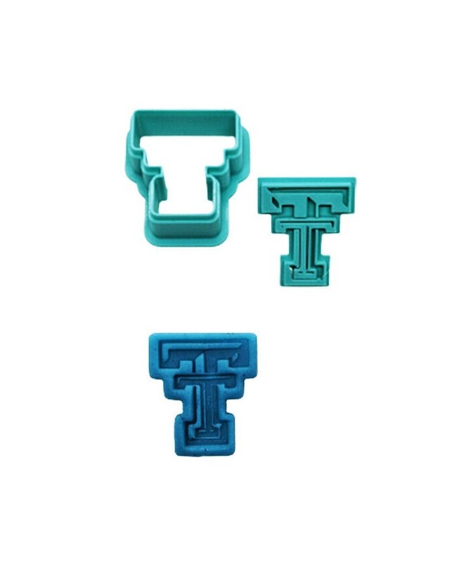 Texas Tech Cutter & Stamp Set for cookies, ceramics, pottery, polymer clay
