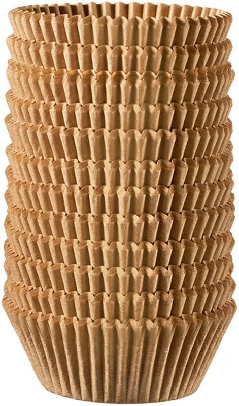 Gusto 500Pcs Kraft Cupcake Liners Grease-Proof Baking