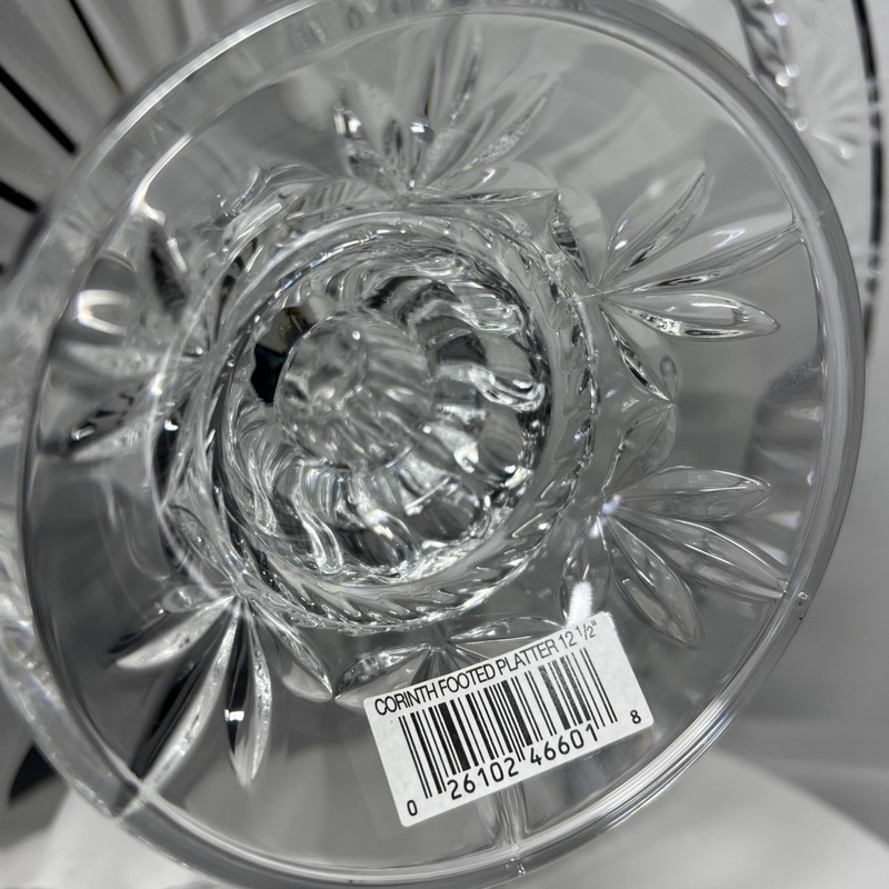 Cristal d Arques Cake Stand Corinth Lead Crystal Footed 12.5” Pedestal W/ Box gallery