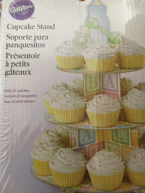 Wilton Cupcake Treat Stand Baby Feet Shower Baptism Tier Display Unisex Baby