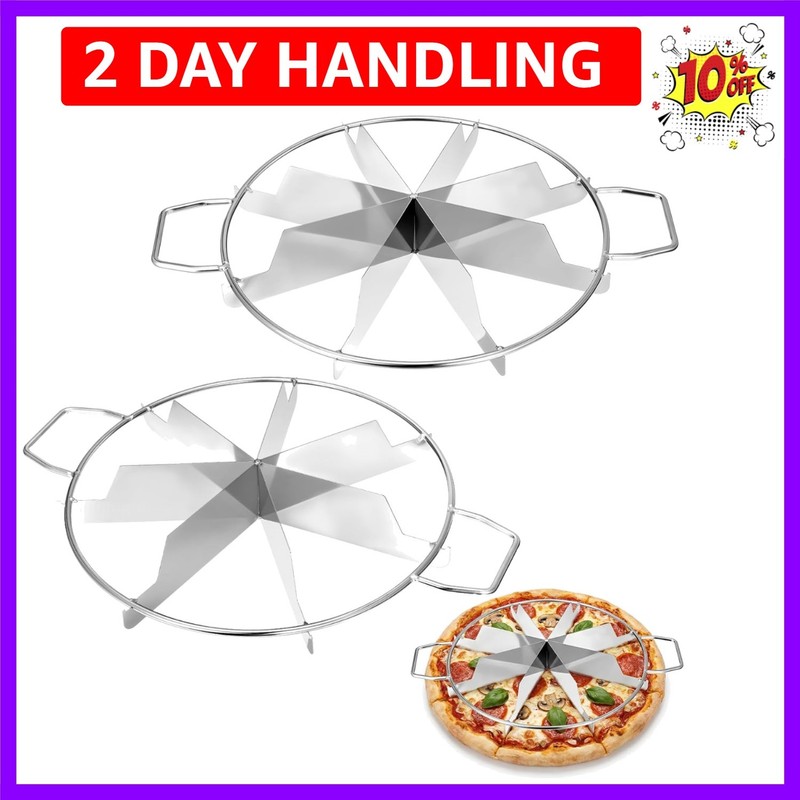 2 Pack Stainless Steel Pie Cutter Press 8 Slice & 7 Slice, Circle Pie Cutter …