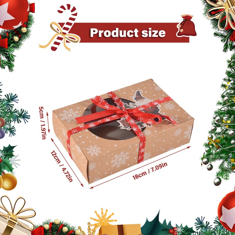 12Pcs Christmas Cookie Box Food Baking Box for Packaging Cakes7359 gallery