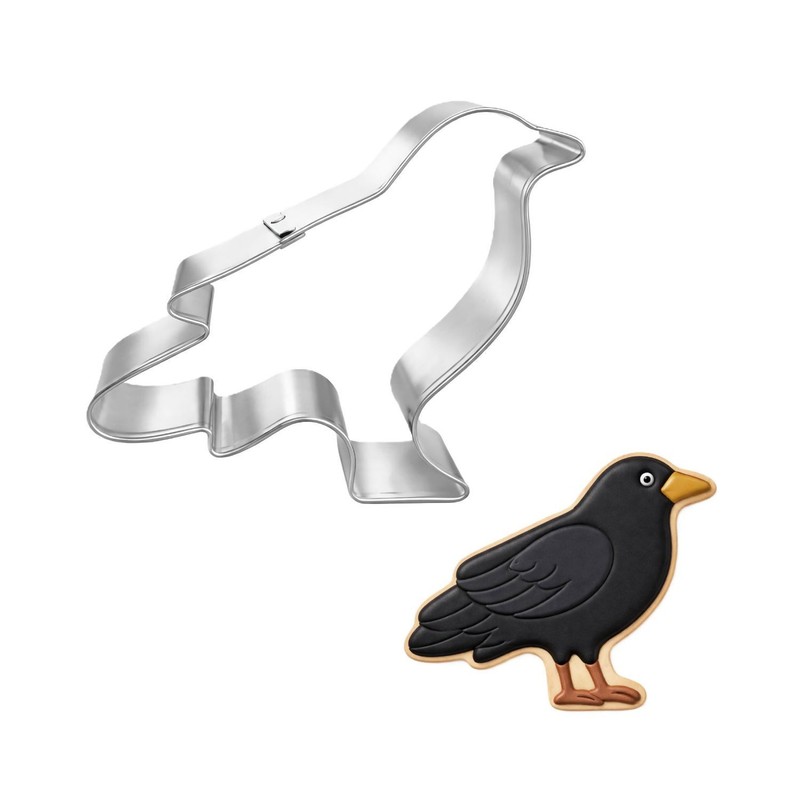 Black Bird Crow 4.25” Cookie Cutter Metal Animal