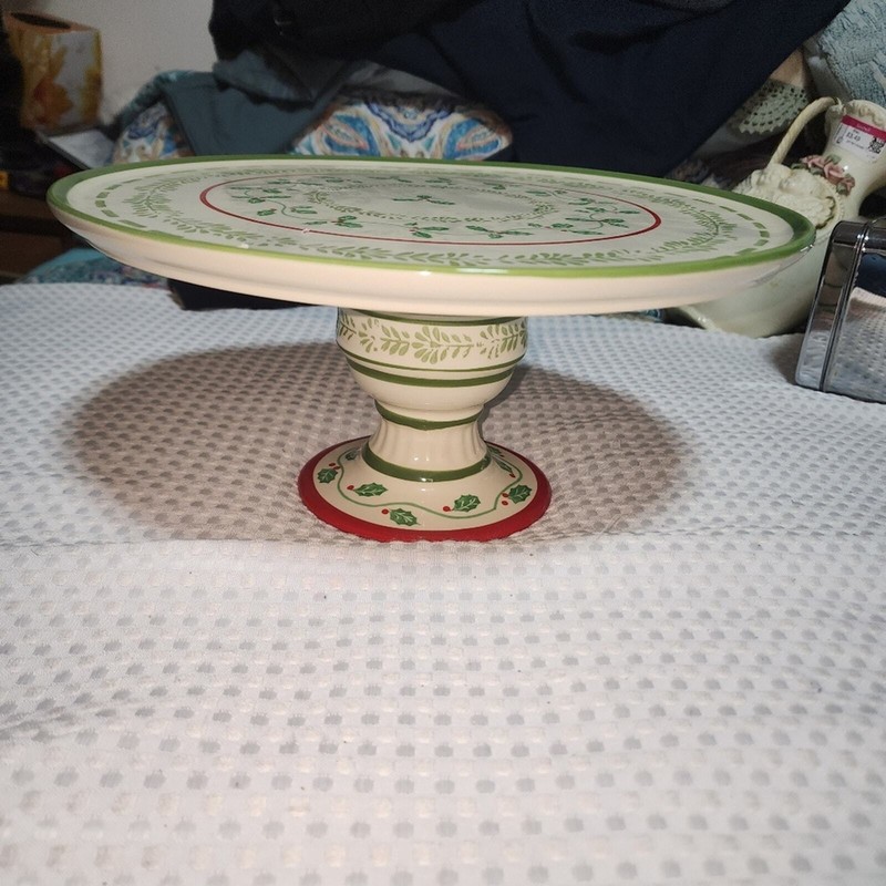 PFALTZGRAFF EUC CIRCLE OF KINDNESS MERRIWEATHER CHRISTMAS CAKE PLATE STAND