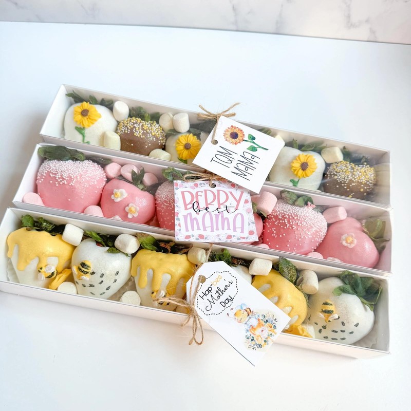 10 Pack 12x2x2 Inch Chocolate Covered Strawberries Boxes Macaron Boxes Drawer... gallery